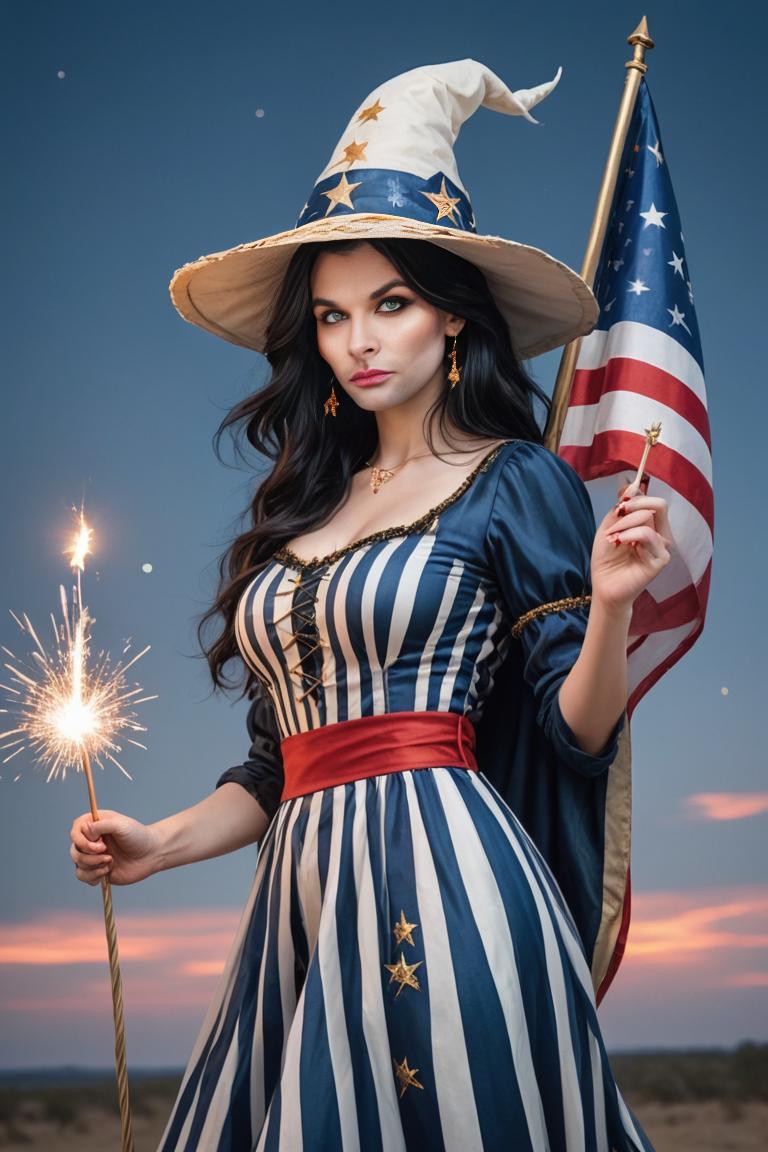 Photify AI prompt preview for Witchy 4th Of July pack - 240 - 2025-08-01T09:06:45.055Z