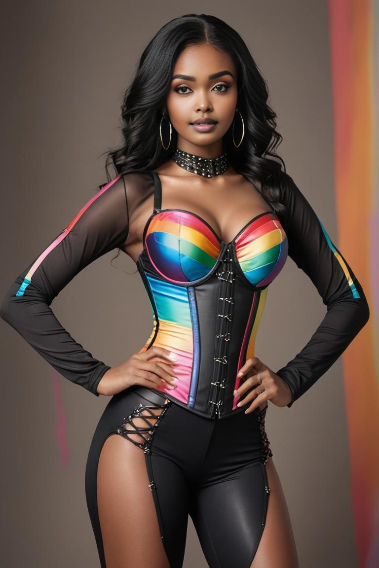 Photify AI prompt preview for Rainbow Chic pack - 240 - 2025-05-31T00:11:05.172Z