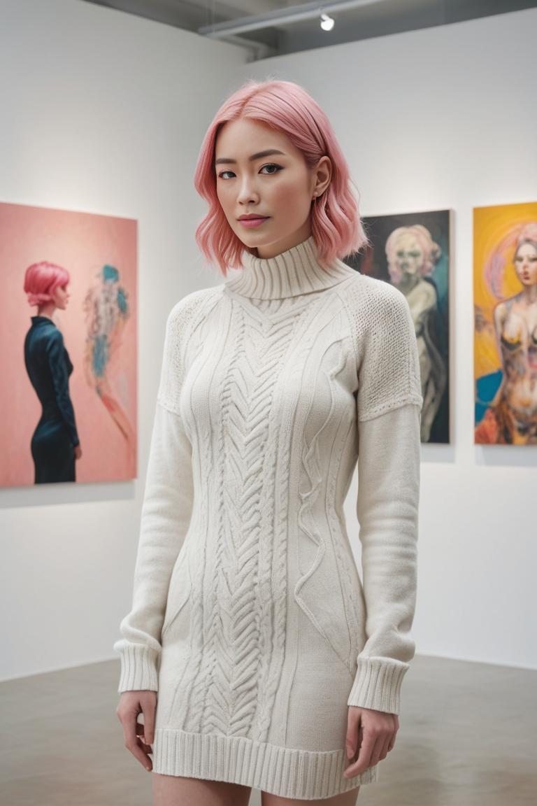 Photify AI prompt preview for Chic Sweater Dress pack - 240 - 2025-04-24T17:25:32.472Z