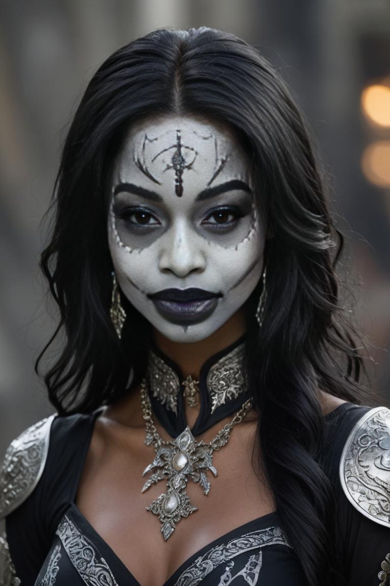 Photify AI prompt preview for Skull Gothic Makeup pack - 240 - 2025-05-31T00:21:17.019Z