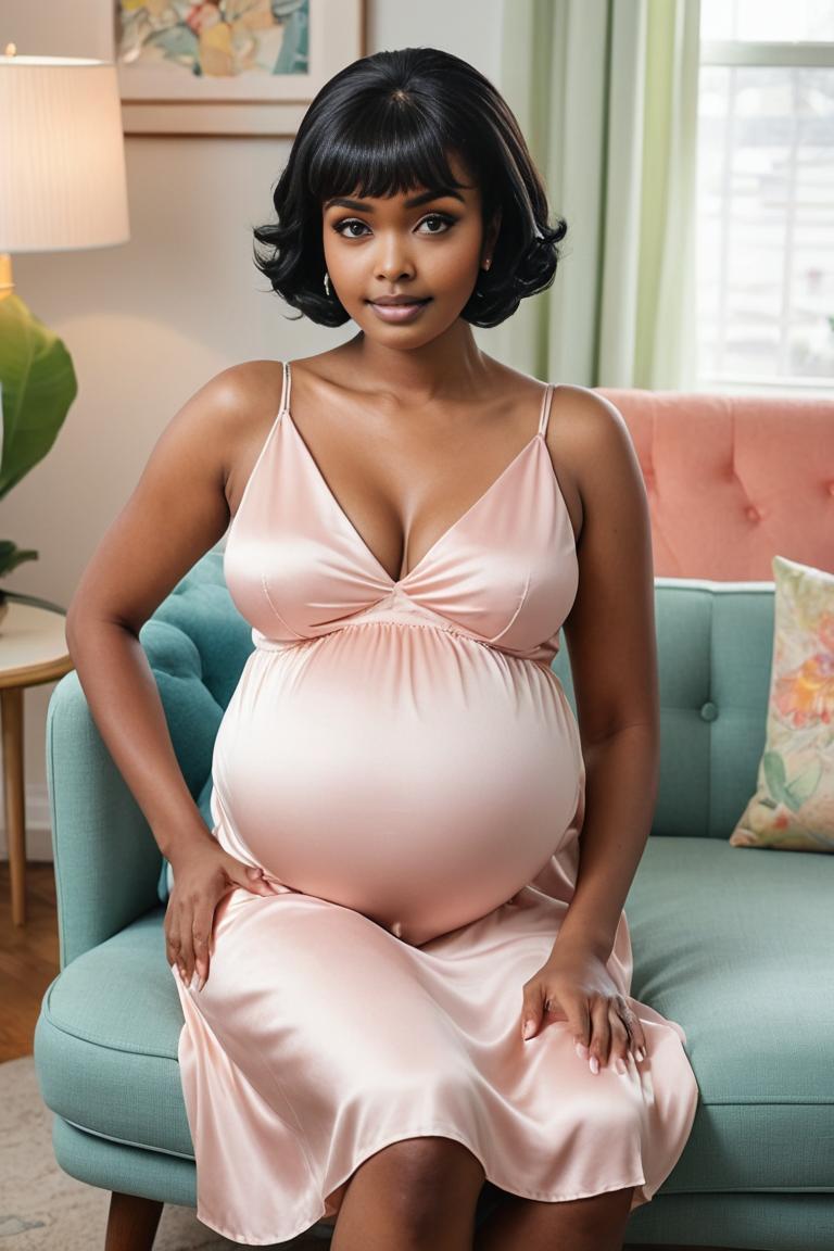 Photify AI prompt preview for 1960s Pregnant Glamour pack - 240 - 2025-05-31T00:27:27.080Z