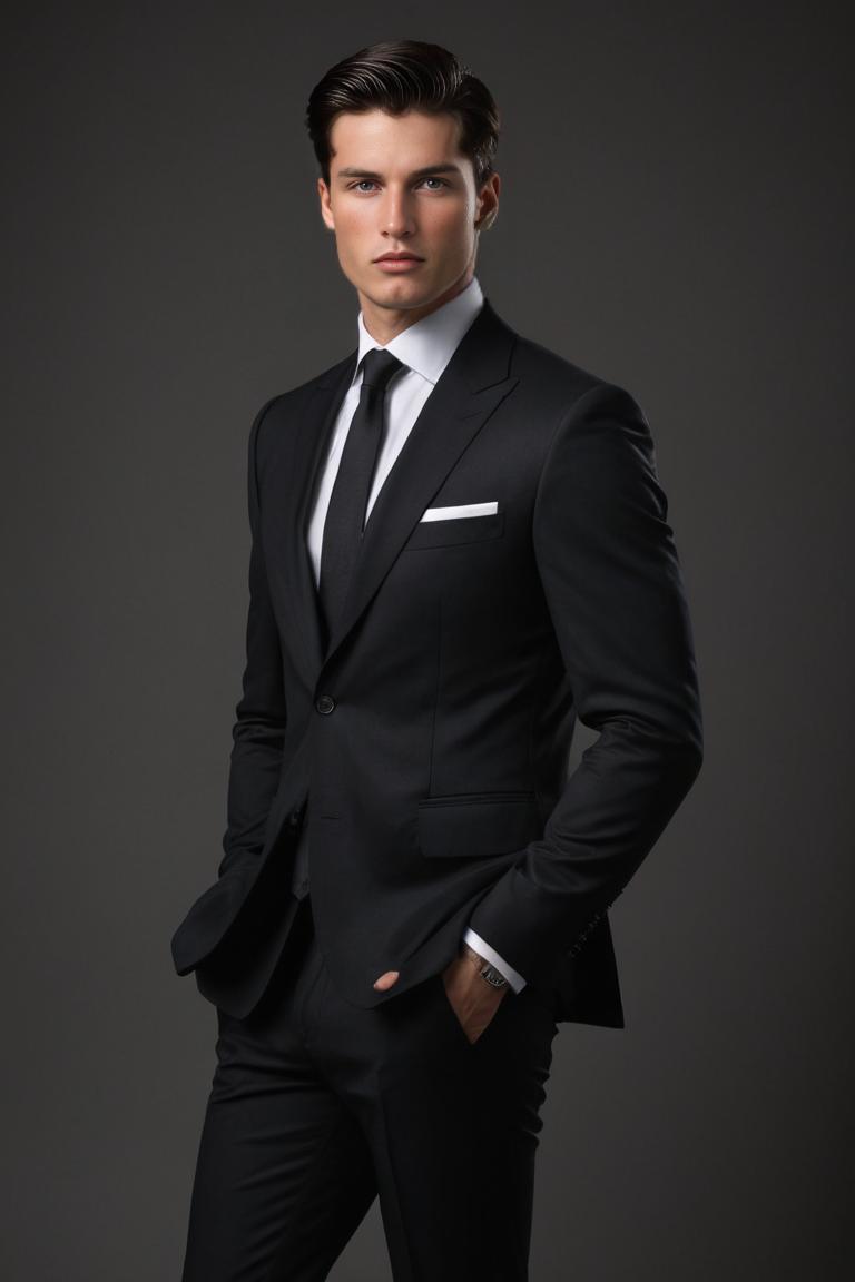Photify AI prompt preview for Black Suit pack - 240 - 2025-05-31T00:16:11.664Z