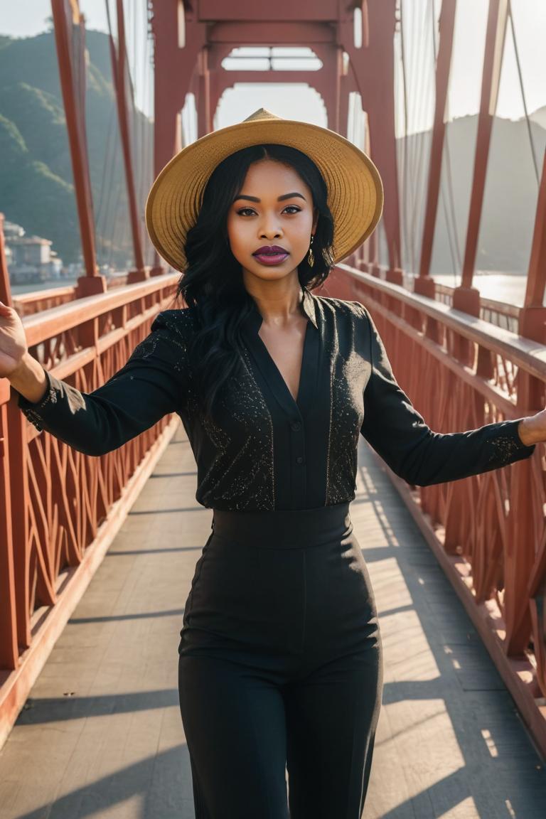Photify AI prompt preview for Golden Bridge Girl pack - 240 - 2025-08-28T03:32:34.525Z