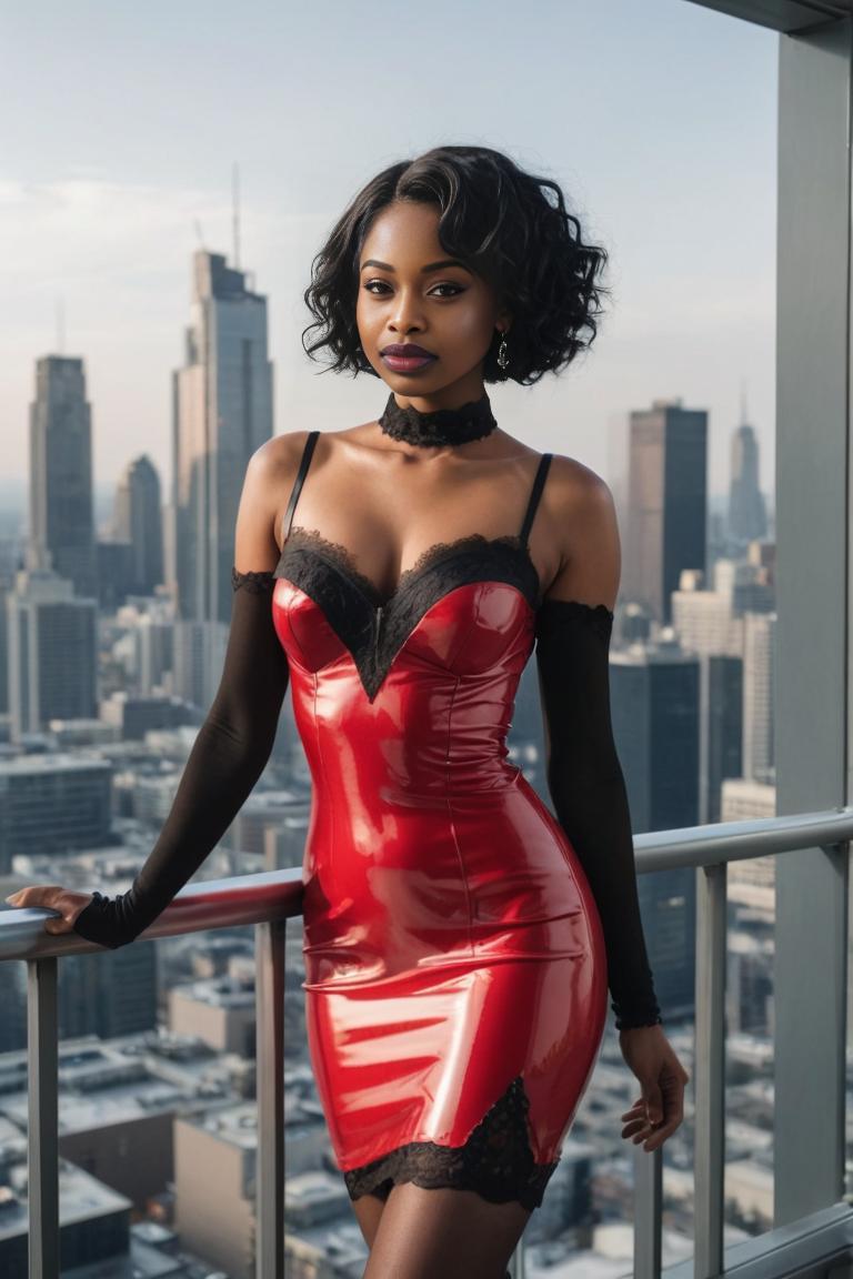 Photify AI prompt preview for Red Latex Black Lace Fantasy pack - 240 - 2025-05-09T07:36:20.993Z