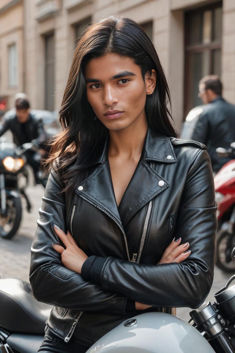 Photify AI prompt preview for Biker Beauties pack - 240 - 2025-05-13T06:40:03.659Z