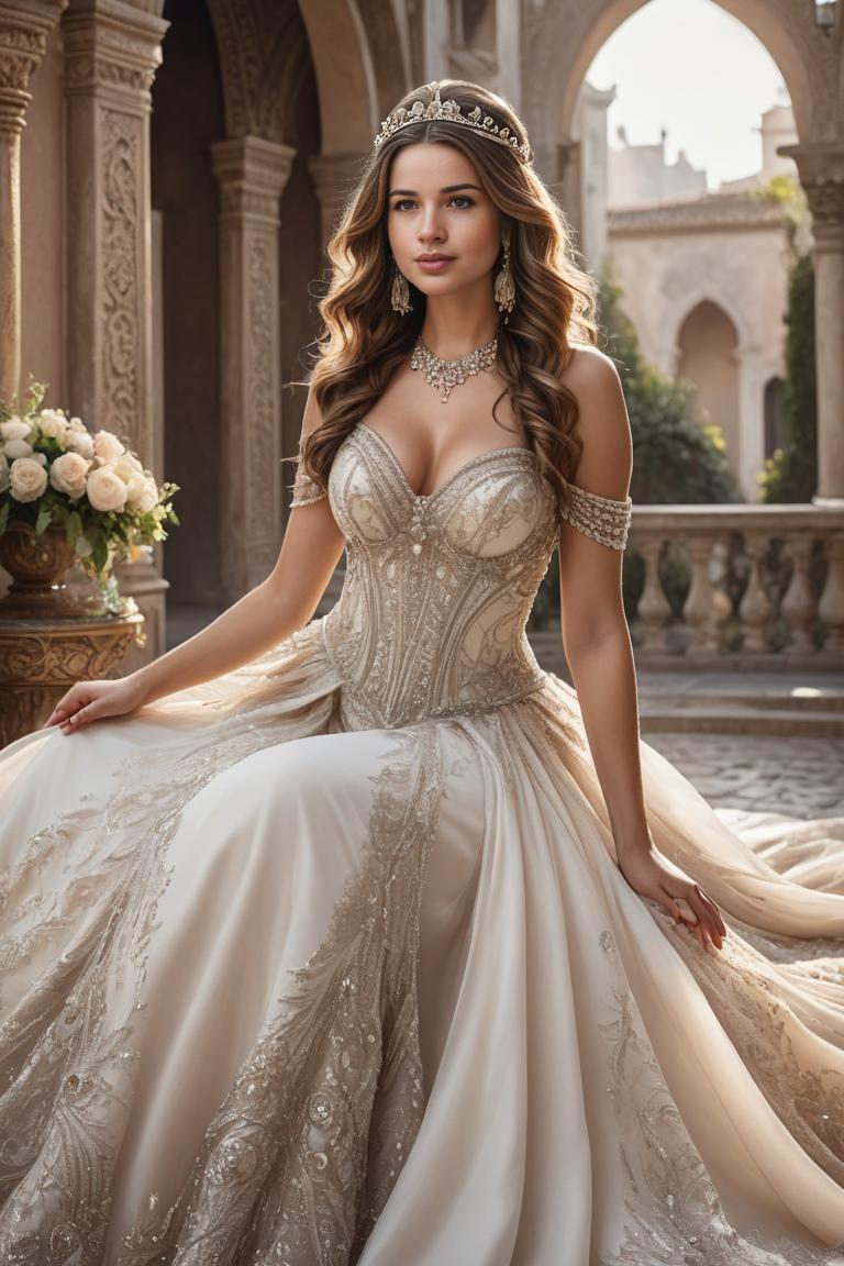 Photify AI prompt preview for Bold And Bright Wedding Dresss pack - 240 - 2025-04-28T02:47:11.859Z