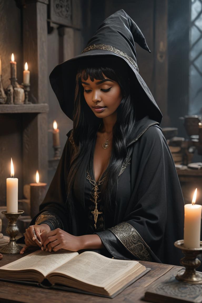 Photify AI prompt preview for Witch's Attire pack - 240 - 2025-04-18T19:40:19.857Z