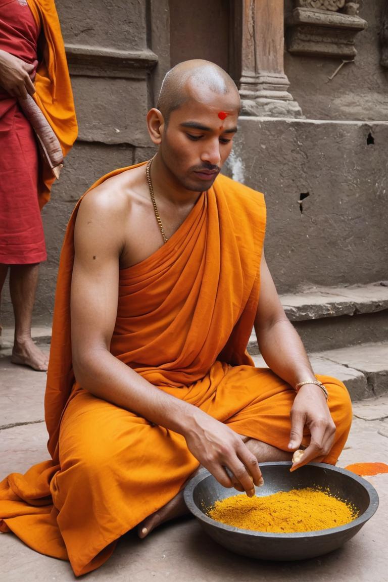 Photify AI prompt preview for Saffron Clothes Monk pack - 240 - 2025-05-30T23:51:54.483Z