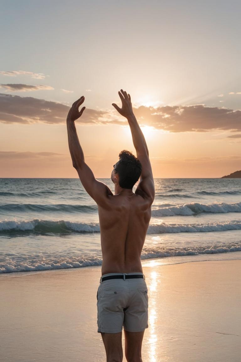 Photify AI prompt preview for Beach Sunset Worship pack - 240 - 2025-05-31T00:31:33.377Z