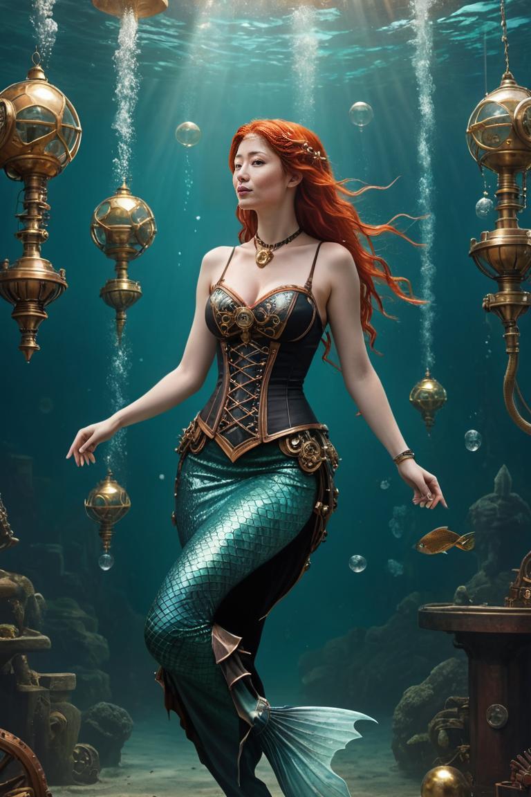 Photify AI prompt preview for Steampunk Mermaid pack - 240 - 2025-09-16T23:23:29.236Z