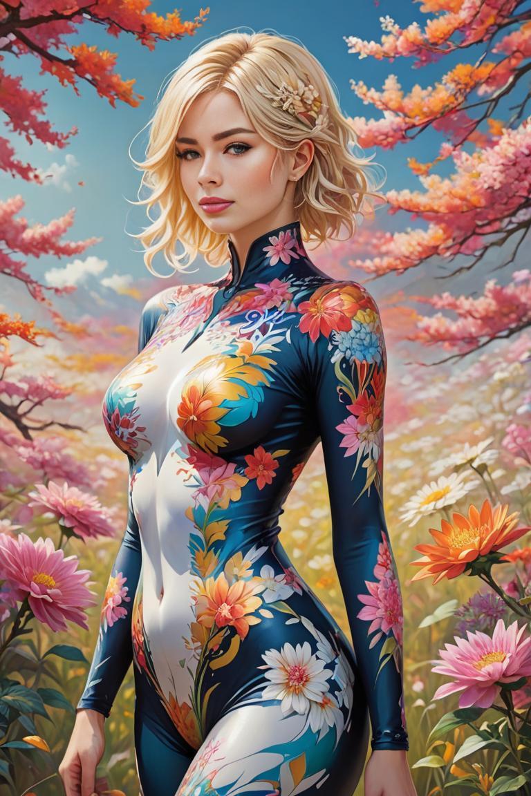 Photify AI prompt preview for (gta) Floral Painted Muse pack - 240 - 2025-07-13T19:21:57.160Z