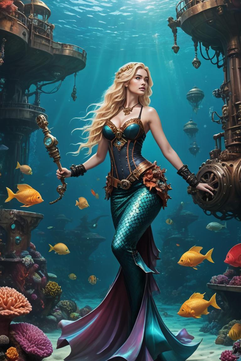 Photify AI prompt preview for Steampunk Mermaid pack - 240 - 2025-09-16T23:23:29.236Z