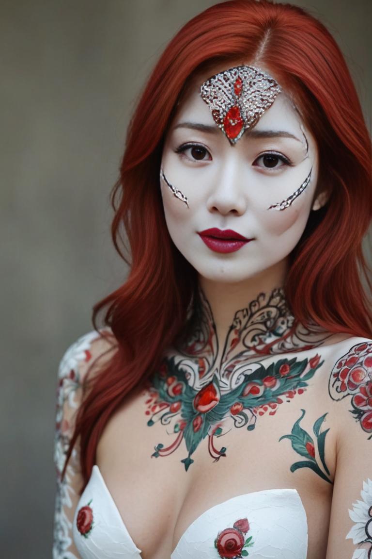 Photify AI prompt preview for White Body Painting pack - 240 - 2025-04-26T20:06:58.530Z