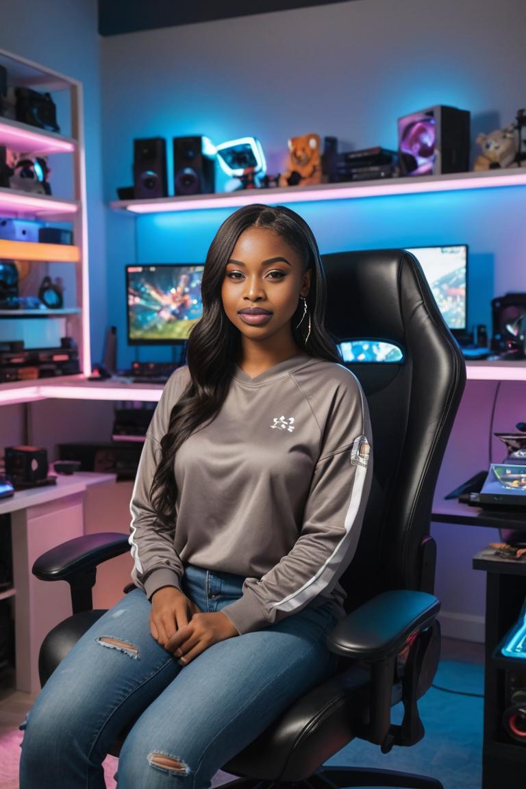 Photify AI prompt preview for Gamer Girl Life pack - 240 - 2025-04-21T14:02:29.239Z