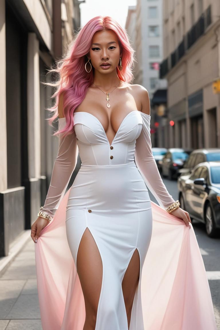 Photify AI prompt preview for Very Tight White Dress pack - 240 - 2025-04-24T16:43:29.276Z