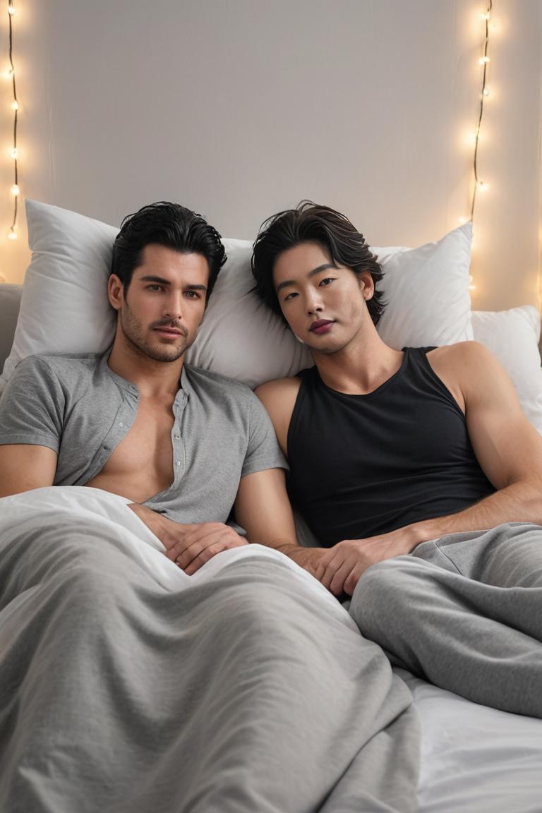 Photify AI prompt preview for Gay Bed Romance pack - 240 - 2025-05-31T00:39:37.436Z