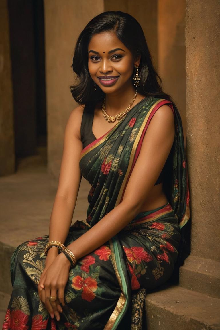Photify AI prompt preview for Floral Saree pack - 240 - 2025-04-28T02:30:44.699Z