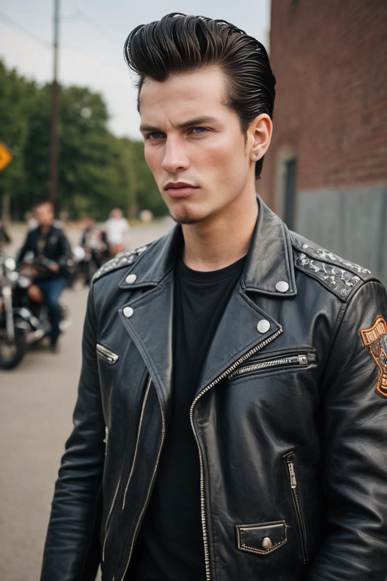 Photify AI prompt preview for Greasers On Harleys pack - 240 - 2025-05-30T23:47:38.304Z