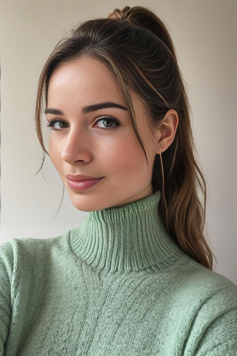 Photify AI prompt preview for Mint Turtleneck pack - 240 - 2025-04-29T23:49:29.863Z