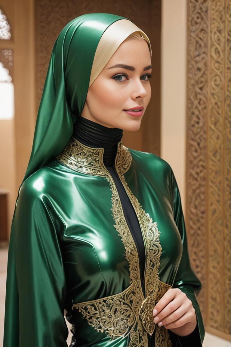 Photify AI prompt preview for Latex Hijab Fashion pack - 240 - 2025-09-09T23:47:22.870Z