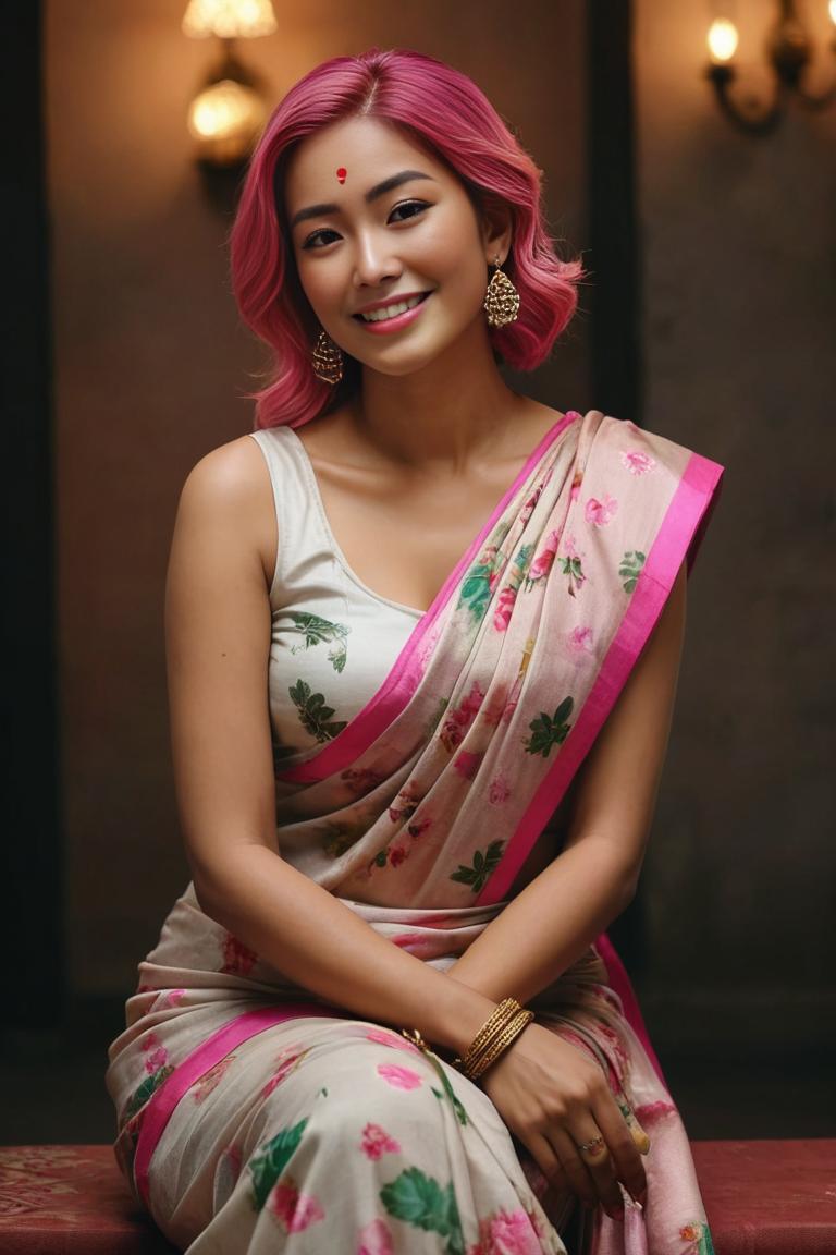 Photify AI prompt preview for Floral Saree pack - 240 - 2025-04-28T02:30:44.699Z