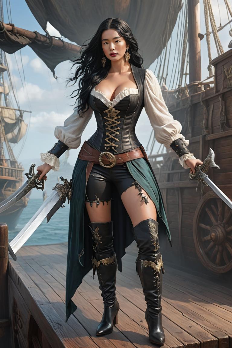 Photify AI prompt preview for Pirate Queen pack - 240 - 2025-04-30T23:58:26.943Z