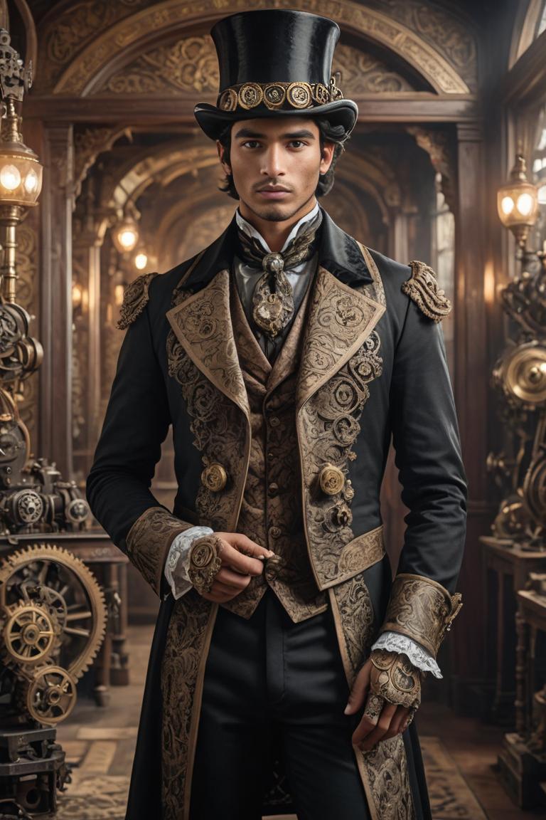Photify AI prompt preview for Steampunk Glam pack - 240 - 2025-08-06T21:18:14.363Z