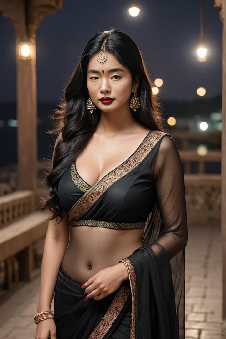 Photify AI prompt preview for Black Sarees pack - 240 - 2025-05-09T07:58:19.565Z