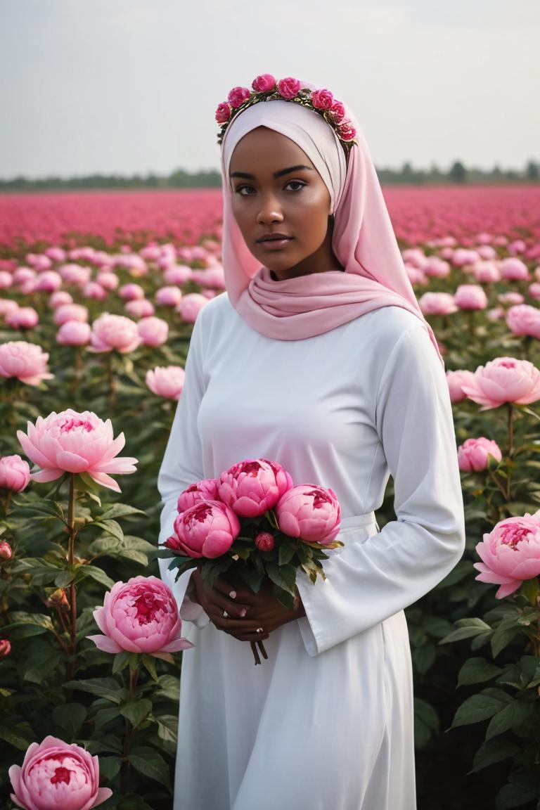 Photify AI prompt preview for Hijab And Flowers pack - 240 - 2025-05-31T00:03:02.689Z