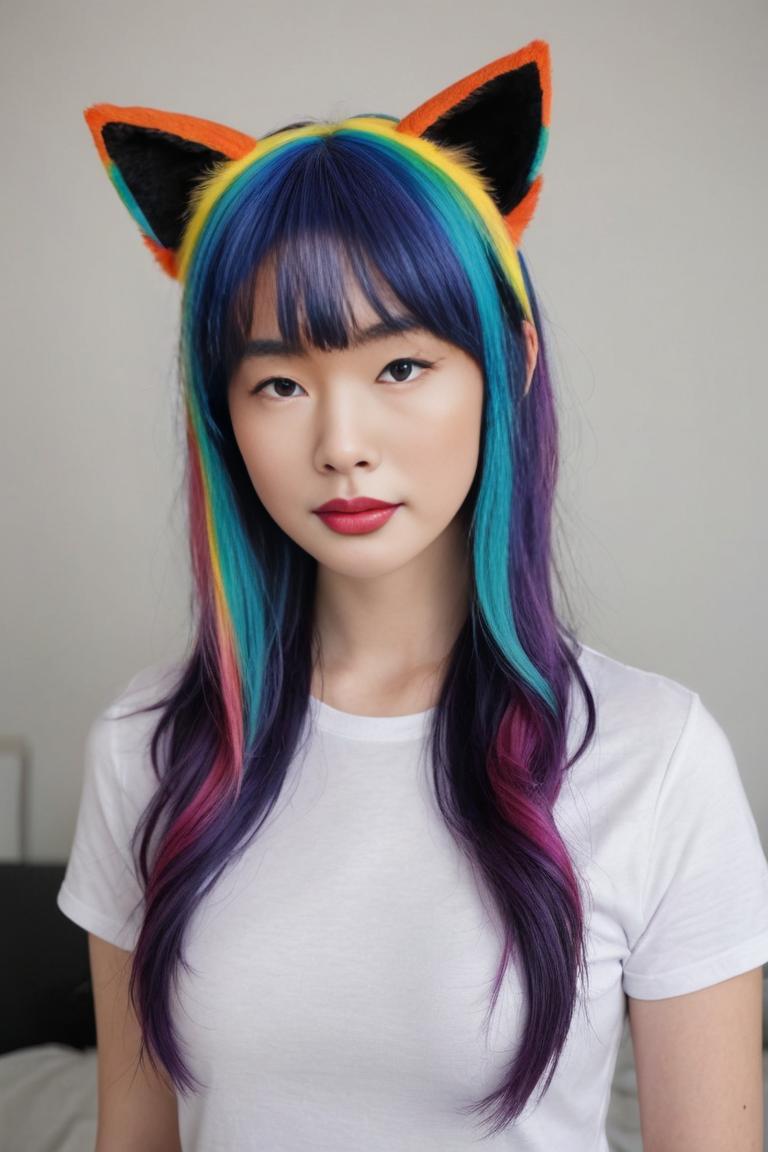 Photify AI prompt preview for Rainbow Haired Beauty pack - 240 - 2025-05-31T00:19:18.181Z