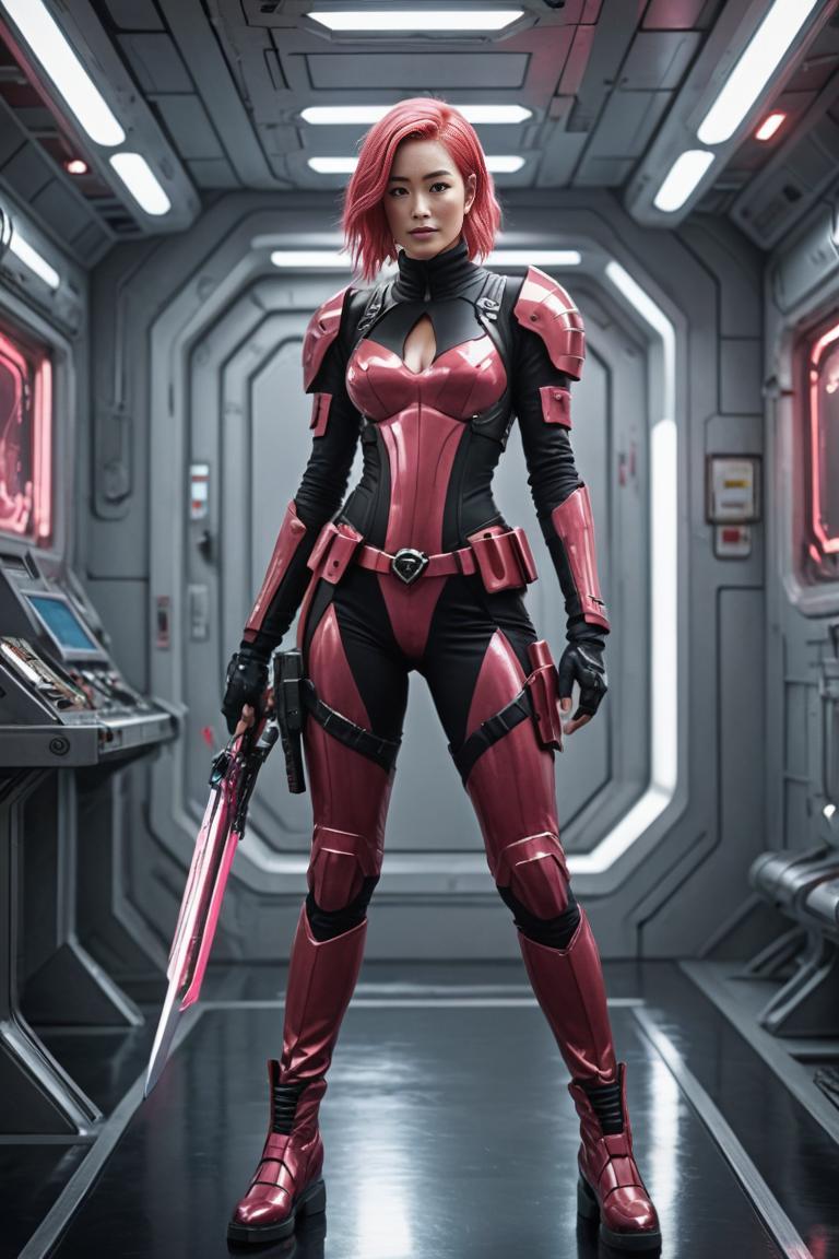 Photify AI prompt preview for Futuristic Crimson Queen pack - 240 - 2025-07-20T11:04:14.667Z