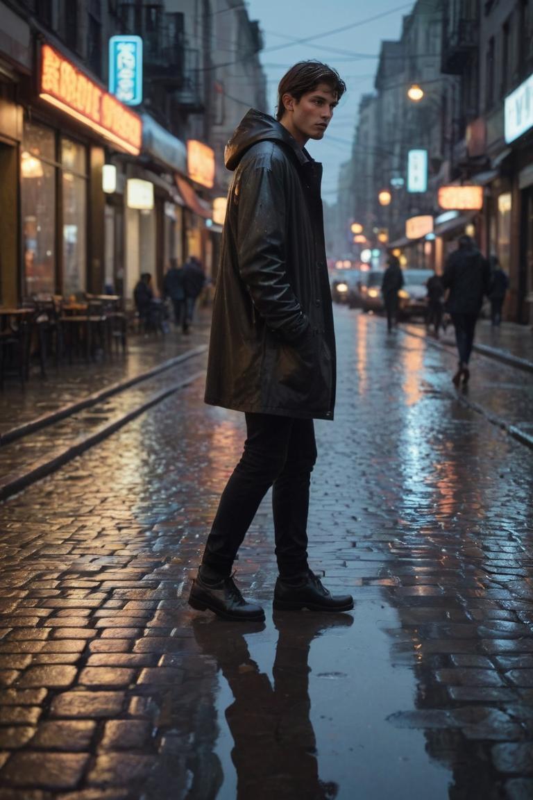 Photify AI prompt preview for Rainy Portraits pack - 240 - 2025-05-31T00:26:25.130Z