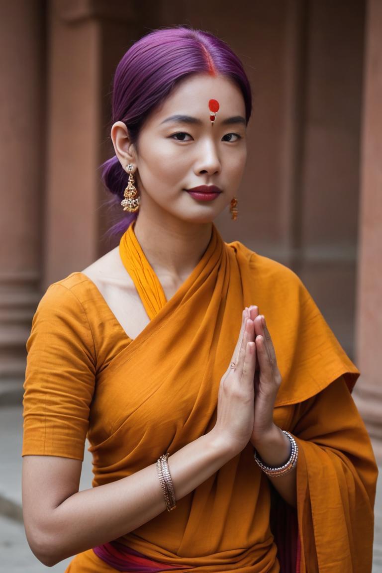 Photify AI prompt preview for Saffron Clothes Monk pack - 240 - 2025-05-30T23:51:54.483Z