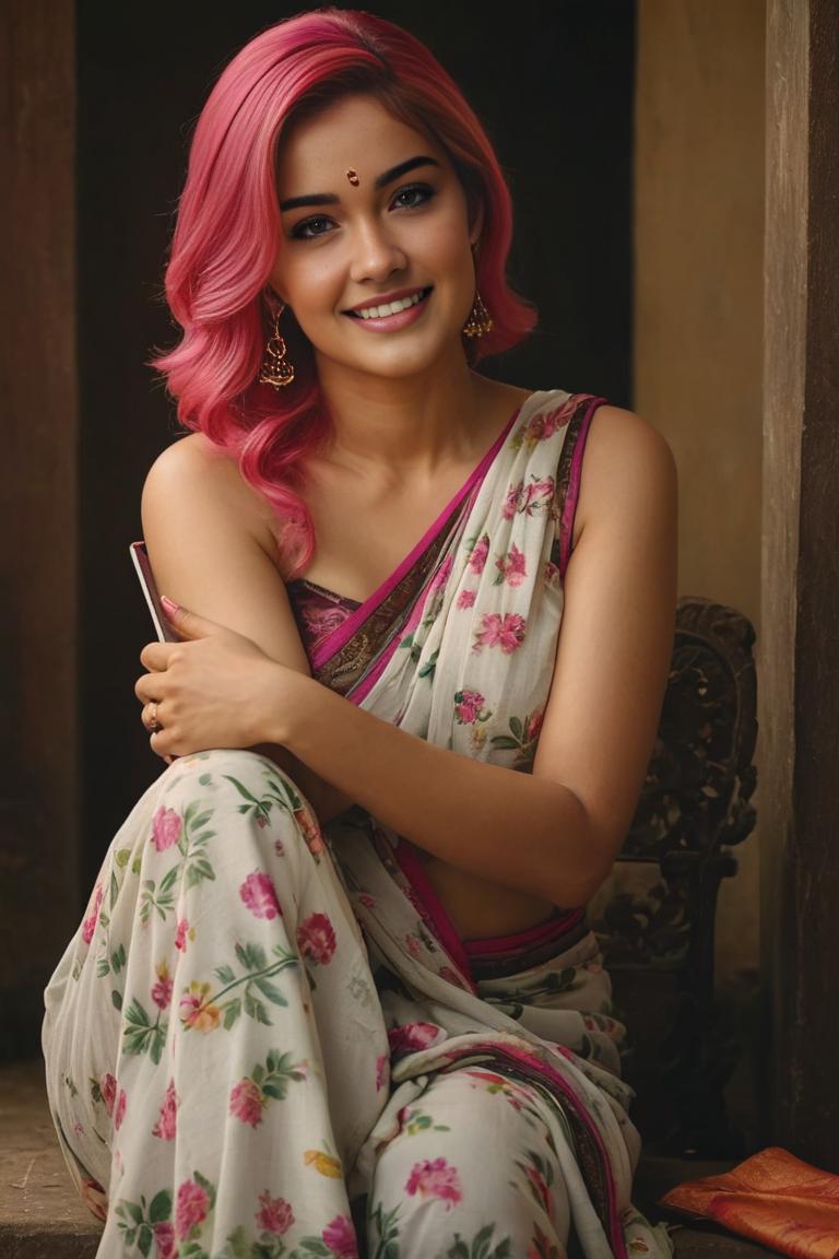 Photify AI prompt preview for Floral Saree pack - 240 - 2025-04-28T02:30:44.699Z