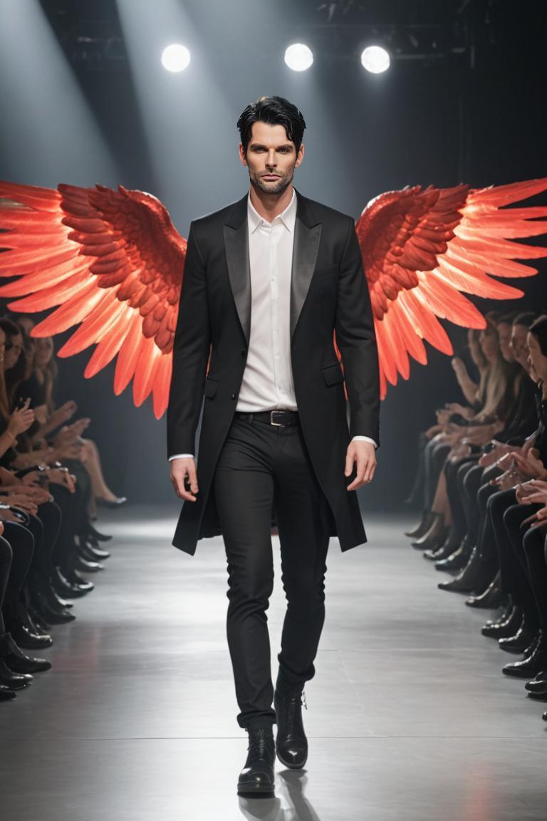 Photify AI prompt preview for Red Angel Glam pack - 240 - 2025-05-09T08:08:01.404Z