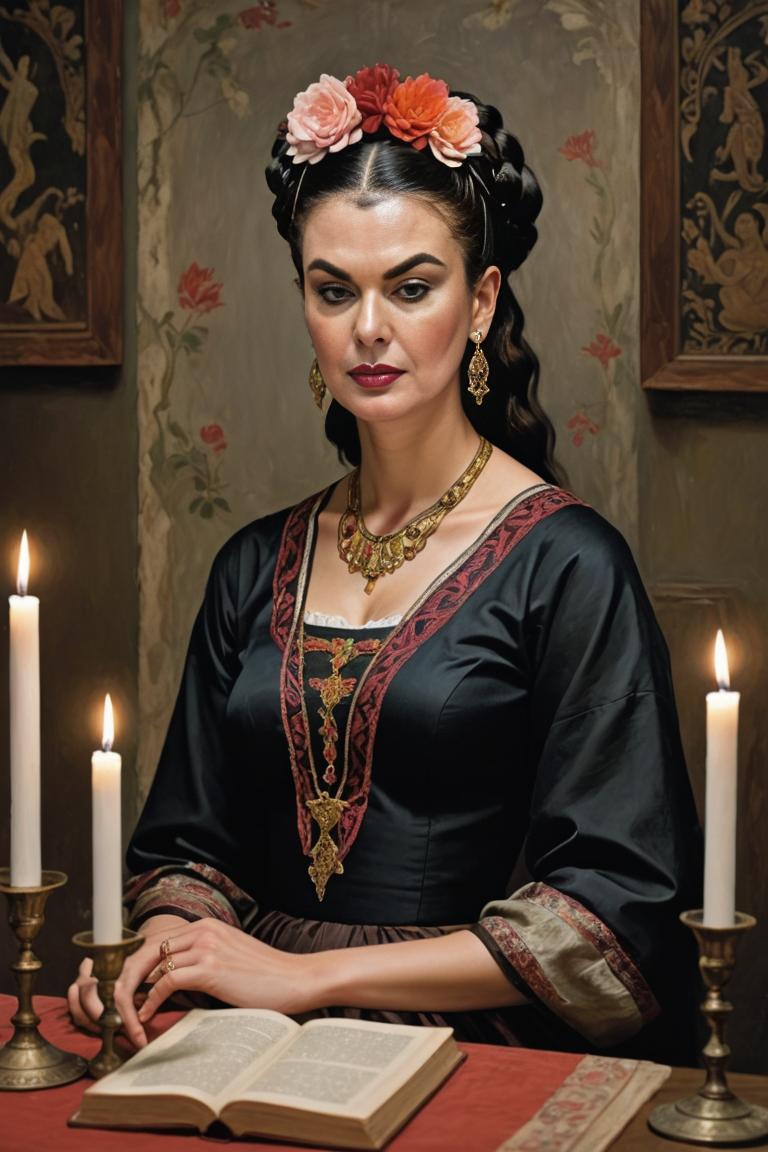 Photify AI prompt preview for Dracula And Frida Kahlo 🏵️🌃 pack - 240 - 2025-05-30T23:49:41.871Z