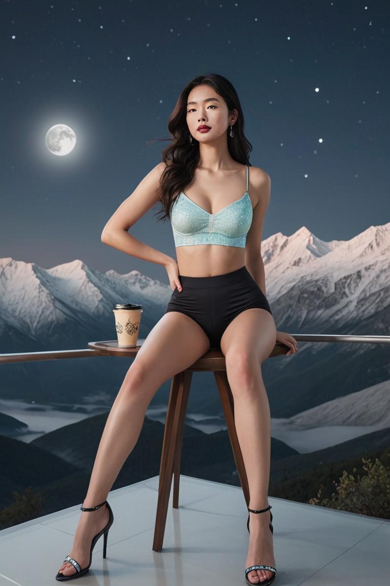 Photify AI prompt preview for Hot Lucy Relaxing With Coffee pack - 240 - 2025-07-05T21:56:01.027Z