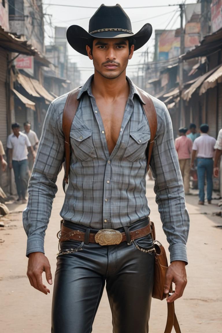 Photify AI prompt preview for Leather Cowboy Vibes pack - 240 - 2025-07-20T10:45:31.073Z