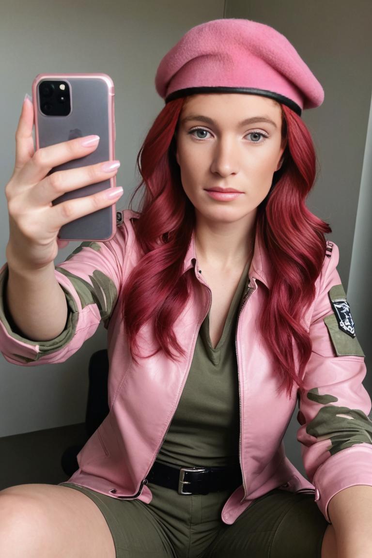 Photify AI prompt preview for Pink Military Woman🩷 pack - 240 - 2025-04-21T12:10:14.921Z