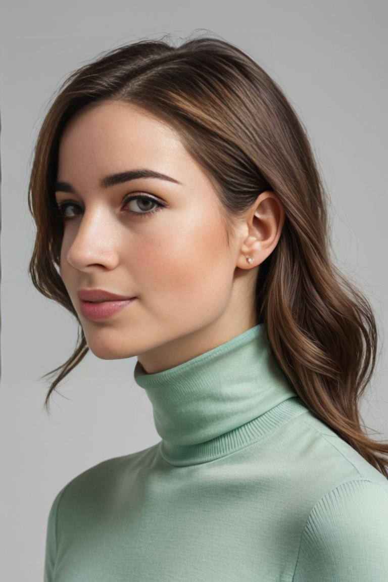 Photify AI prompt preview for Mint Turtleneck pack - 240 - 2025-04-29T23:49:29.863Z