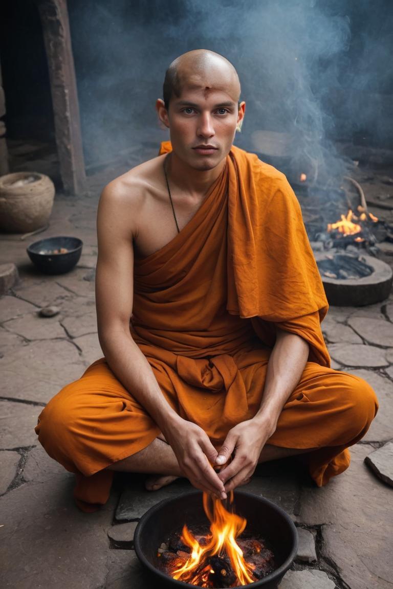 Photify AI prompt preview for Saffron Clothes Monk pack - 240 - 2025-05-30T23:51:54.483Z