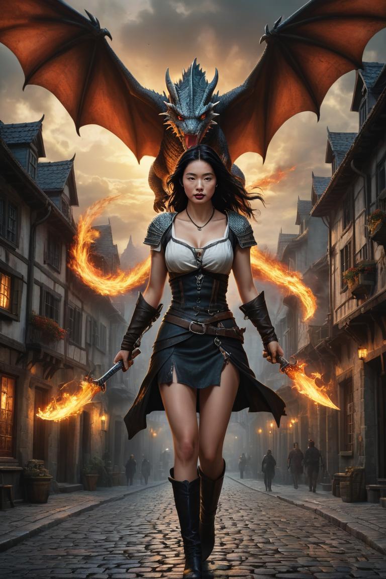 Photify AI prompt preview for Dragons Attacking A Fantasy City pack - 240 - 2025-05-14T04:43:51.329Z