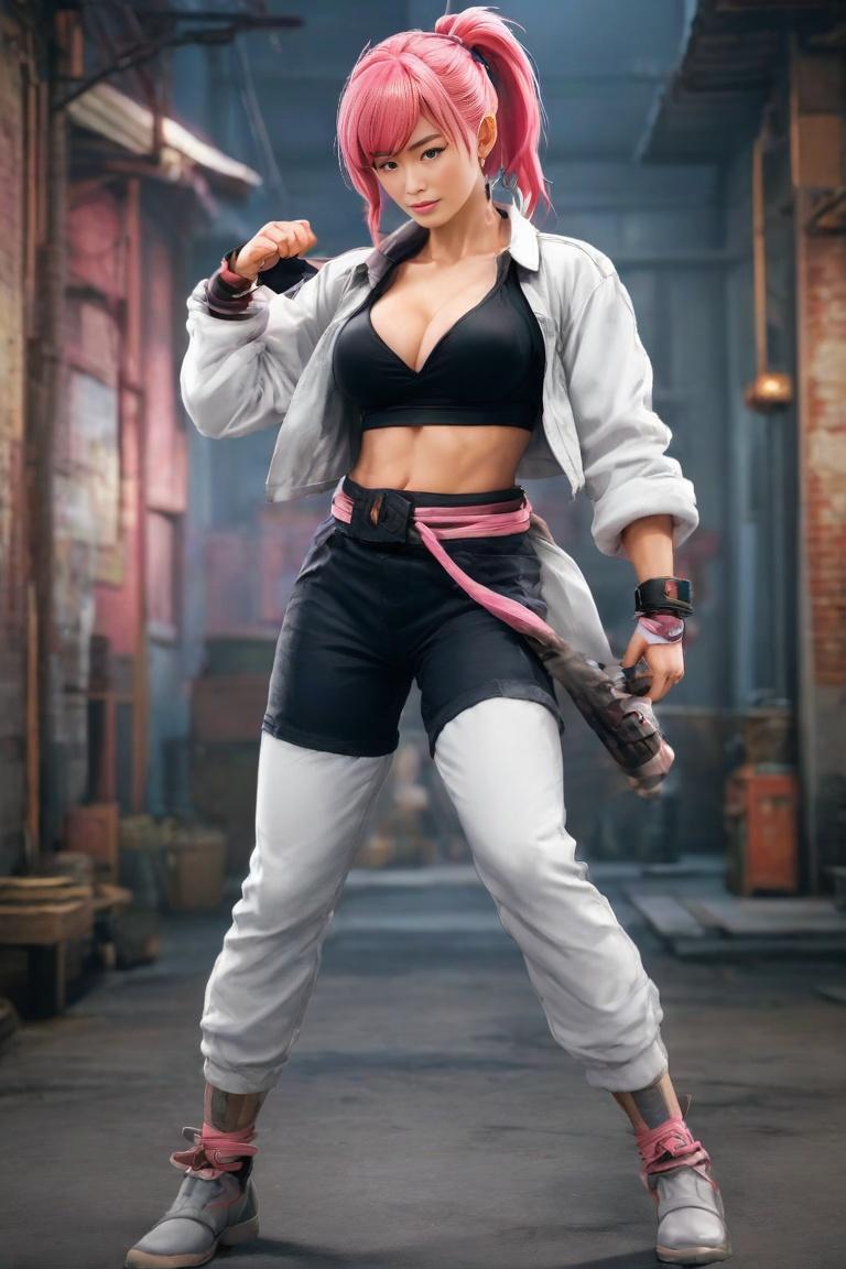 Photify AI prompt preview for Street Fighter (female) pack - 240 - 2025-05-09T06:05:16.616Z