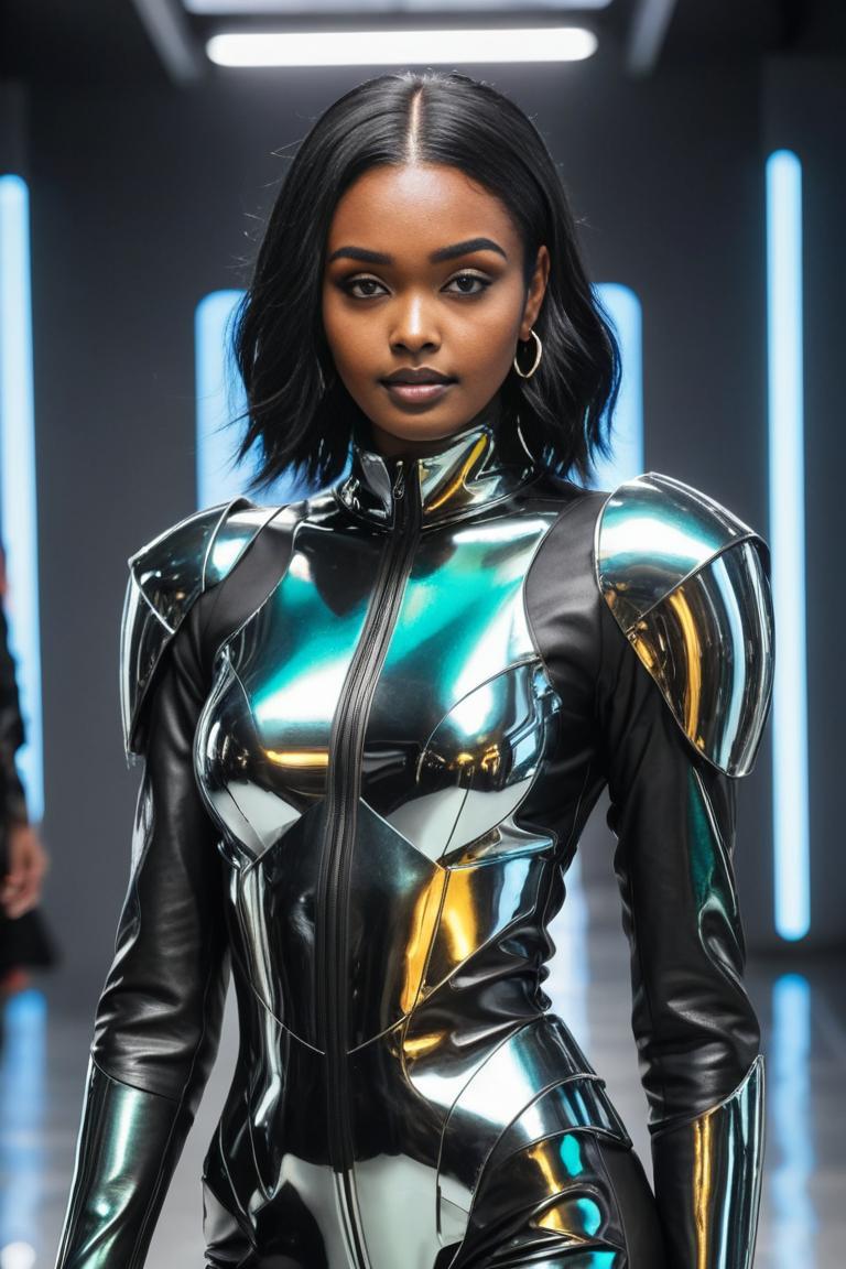 Photify AI prompt preview for Futuristic Runway pack - 240 - 2025-04-18T19:19:56.825Z