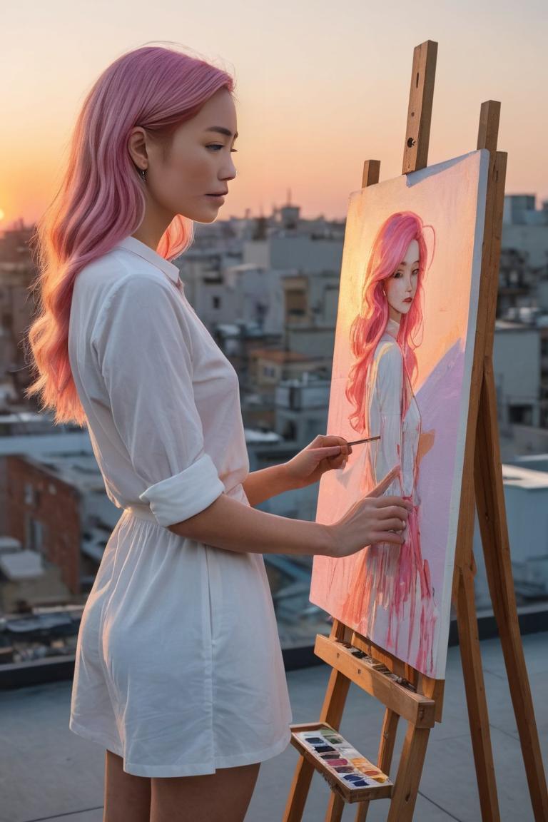 Photify AI prompt preview for Woman Artist pack - 240 - 2025-05-31T00:39:37.011Z