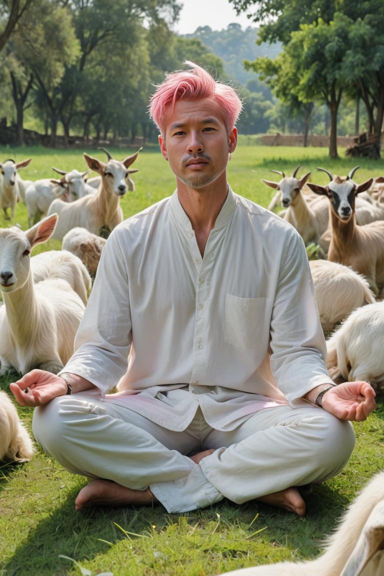 Photify AI prompt preview for Goat Yoga Fun pack - 240 - 2025-06-21T11:08:46.556Z