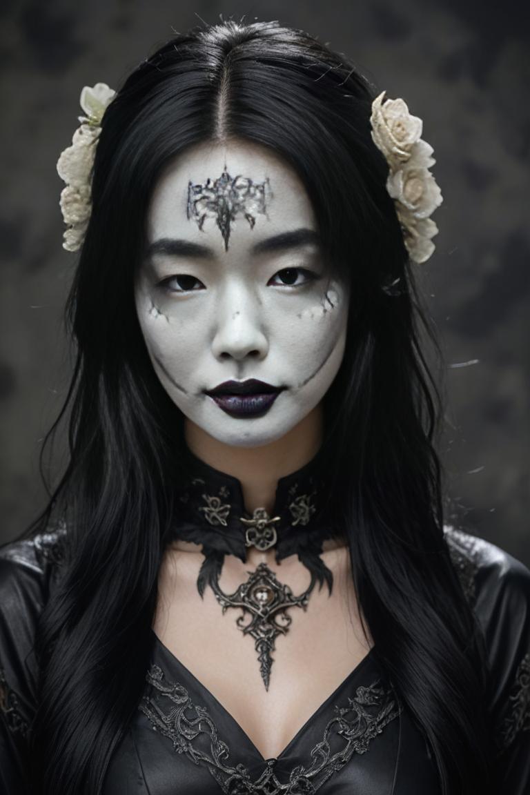 Photify AI prompt preview for Skull Gothic Makeup pack - 240 - 2025-05-31T00:21:17.019Z