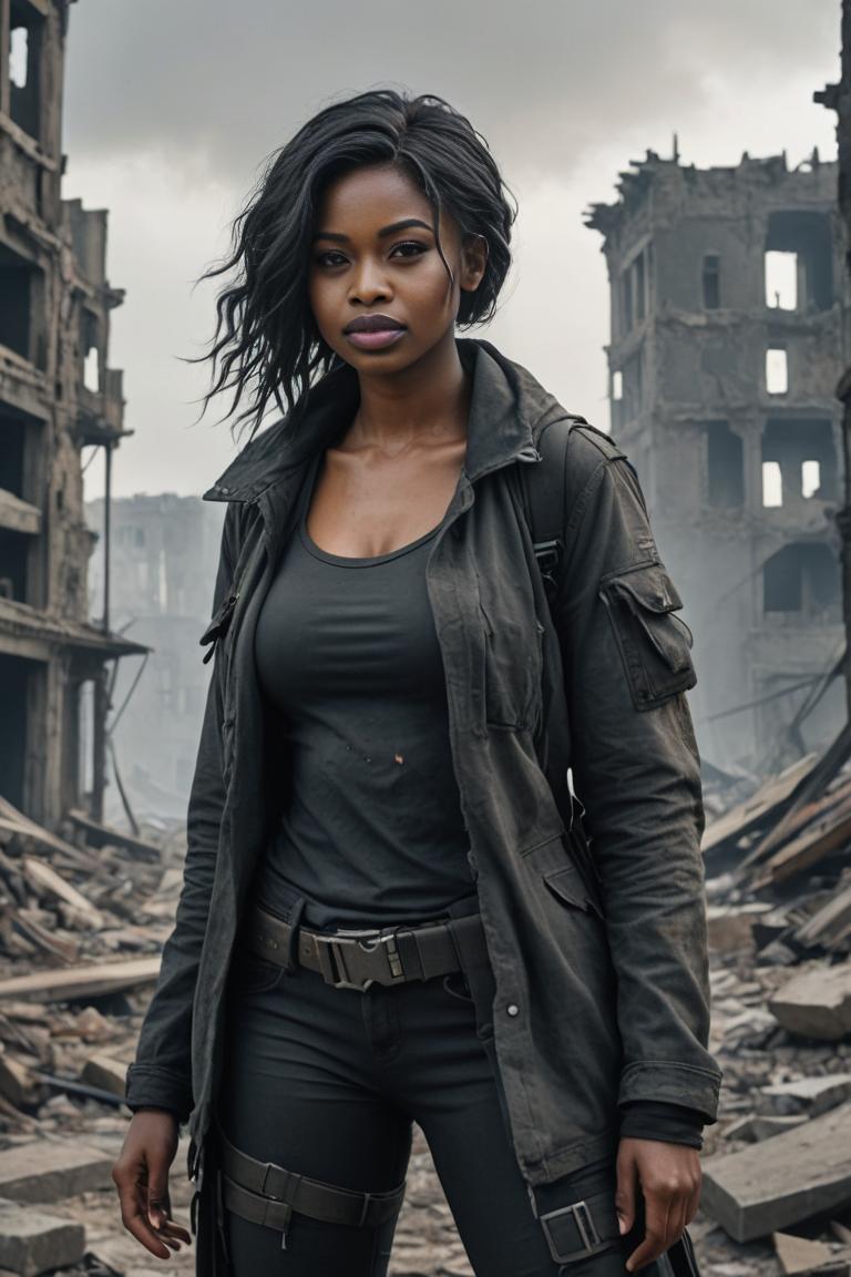 Photify AI prompt preview for Post-apocalyptic Women pack - 240 - 2025-05-31T00:17:16.868Z