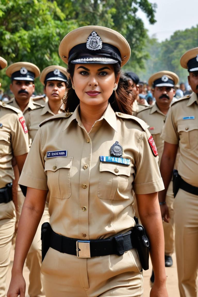 Photify AI prompt preview for Indian Police Woman pack - 240 - 2025-05-09T06:13:22.833Z