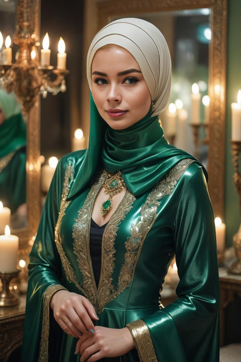 Photify AI prompt preview for Latex Hijab Fashion pack - 240 - 2025-09-09T23:47:22.870Z
